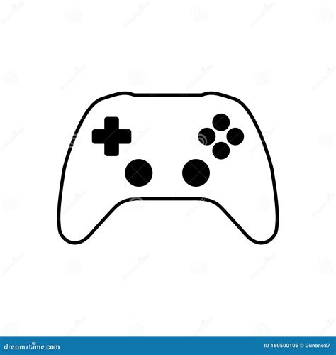 Outline Joystick Game Pad Controller Vector for Gameplay Stock Vector ...