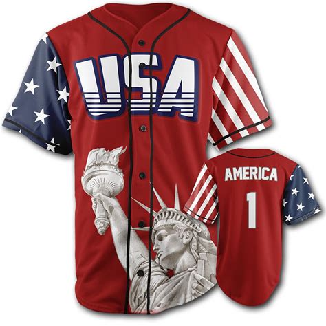 America #1 Baseball Jersey – Old Row