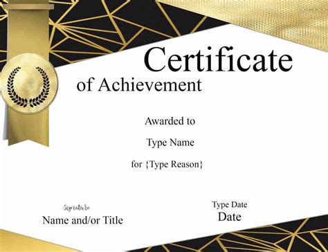 Certificate Outline Template