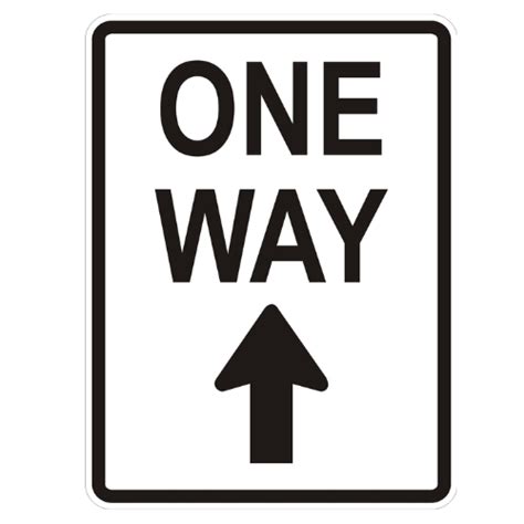 One Way Road Sign C2 Reflective 400x600mm - Sign Style