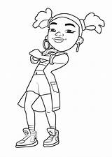 Lauren From Subway Surfers Coloring Pages  Cool sketch template