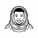 Astronaut Picture For Coloring  Page sketch template