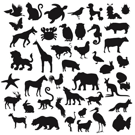 Jungle Animal Silhouette Vector Art, Icons, and Graphics for Free Download