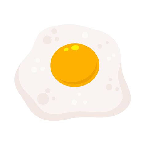 Scrambled egg. Healthy Breakfast. Flat cartoon isolated 7319825 Vector ...