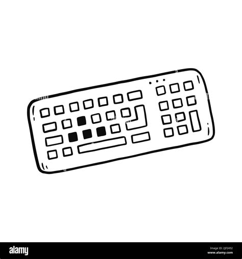 Keyboard hand drawn doodle element. Sketch line style. Vector illustration isolated Stock Vector ...