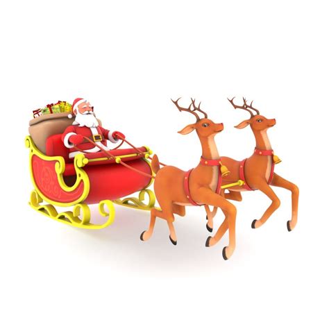 3D santa sleigh - TurboSquid 1356613