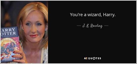 J. K. Rowling quote: You're a wizard, Harry.