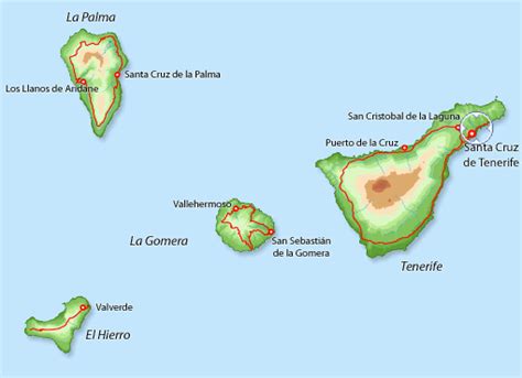 Mapa de la Provincia de Santa Cruz de Tenerife - Tamaño completo | Gifex