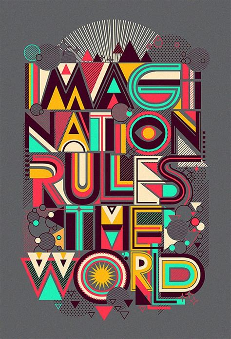 IMAGINATION Typographic Quote, Typography Letters, Typography Poster, Graphic Design Typography ...