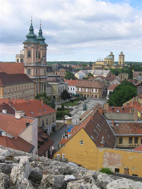 2008 - Eger, Hungary - view of the town square from the castle | Hungary travel, Europe travel ...