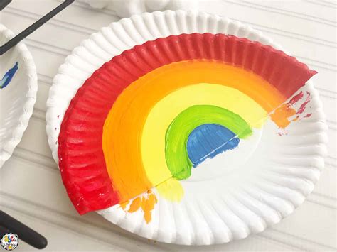 How To Make A Paper Plate Rainbow Craft For Kids