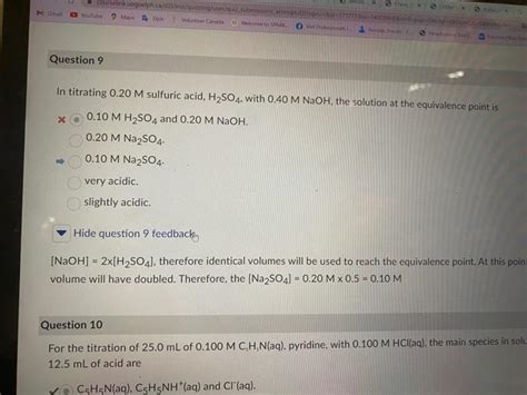 Solved In titrating 0.20M sulfuric acid, H2SO4, with | Chegg.com