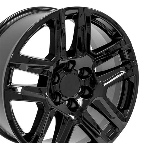 20-inch Black Rims fit Chevrolet Silverado 1500 - CV63 20x9 Replica Wheels