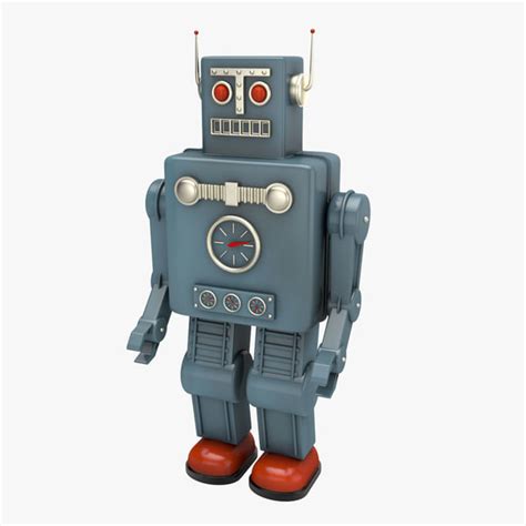 obj vintage robot toy