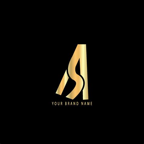 Gold letter as logo on a black background 24469270 Vector Art at Vecteezy