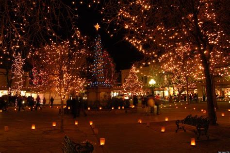 Santa Fe, New Mexico, photography, xmas lights | Santa fe plaza, New mexico, Sante fe