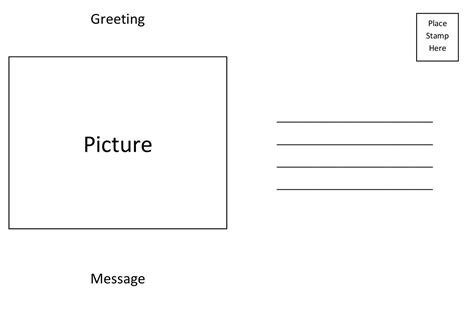 Printable Postcard Template Free