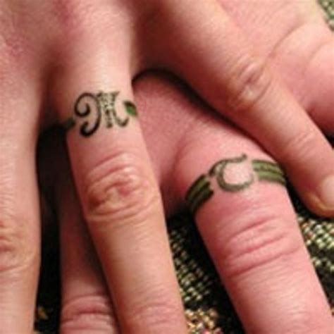 Awesome First Name Wedding Ring Finger Tattoo Design | TattooMagz › Tattoo Designs / Ink Works ...