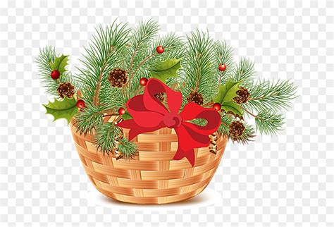Christmas Gift Basket Clipart