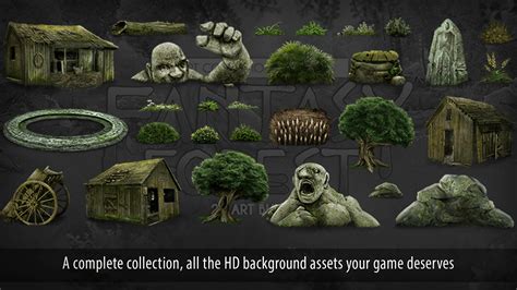 Fantasy Forest 2D Art Bundle by Evil Mind in 2D Assets - UE4 Marketplace