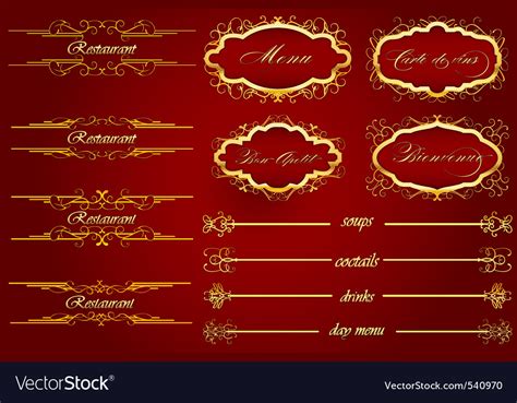 Fancy restaurant menu Royalty Free Vector Image