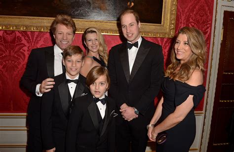 Prince William posed for photographs with Jon Bon Jovi and his family ...