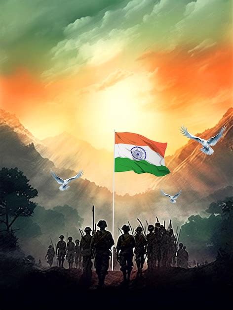 Premium Photo | India Independence Day banner with freedom fighters and ...