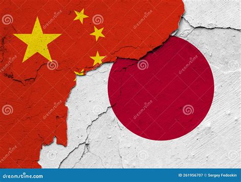 China and Japan Flags. International Relations Stock Image - Image of countries, lawn: 261956707