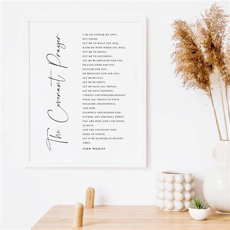 The Covenant Prayer Print John Wesley Bible Verse Wall Art - Etsy