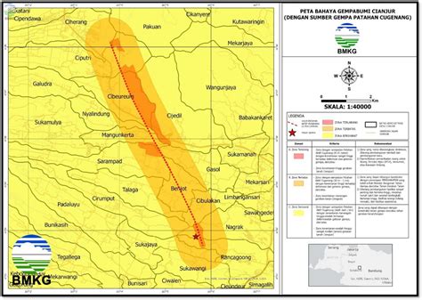 BMKG Rilis Peta Peringatan Zona Bahaya Gempa Bumi di Cianjur - Ulasan.co