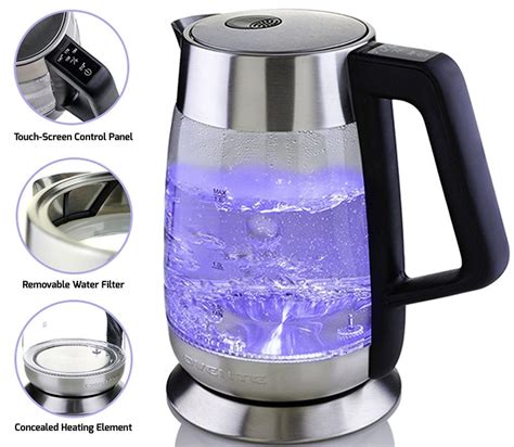 Glass Electric Kettle, Fast Boiling with Temperature Control and Keep Warm on EACH Temperature ...