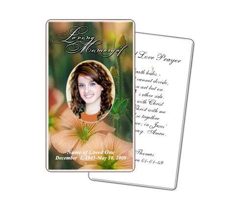 Floral Prayer Card Template – Funeral Program-Site Funeral Programs ...