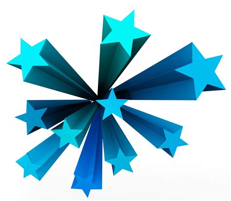 3D Graphic Of Stars In Blue Color Stock Photo | Templates PowerPoint ...