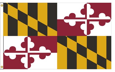 Maryland 3ftx5ft Nylon State Flag 3x5 Made in USA 3'x5'