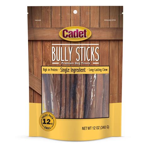 Cadet Bully Sticks Dog Treats| Promotes Dental Health All-Natural ...