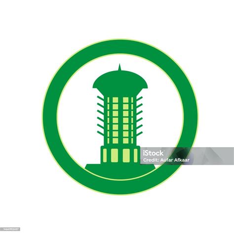 Landmark Kota Cilegon With Circle For Logo Name Stock Illustration - Download Image Now - Built ...