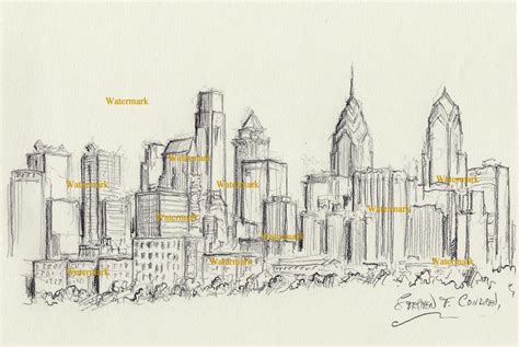 Dallas Skyline Pencil Drawing at PaintingValley.com | Explore ...