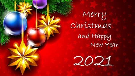 1920x1080 Resolution Happy New Year Merry Christmas 2021 Greeting 1080P Laptop Full HD Wallpaper ...