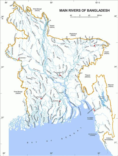 River Map of Bangladesh | Rivers Of Bangladesh | WhatsAnswer