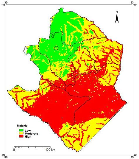 Malaria Risk map of Masvingo province | Download Scientific Diagram