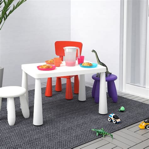 MAMMUT children's table, in/outdoor white, 77x55 cm (303/8x215/8") - IKEA