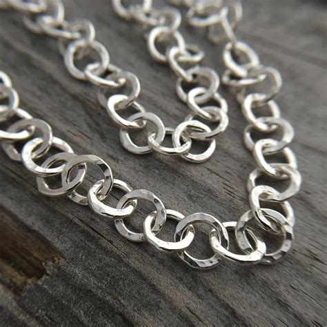 Sterling Silver Chain Handmade Sterling Silver by joykruse on Etsy