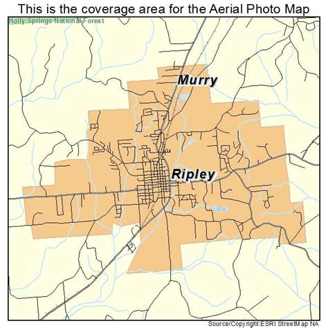 Aerial Photography Map of Ripley, MS Mississippi