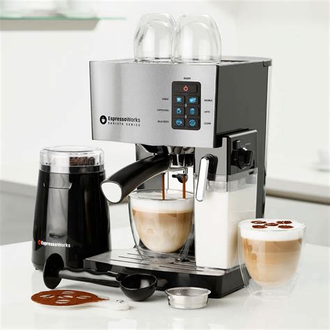 10-Piece Espresso & Cappuccino Machine Set - Stainless Steel ...