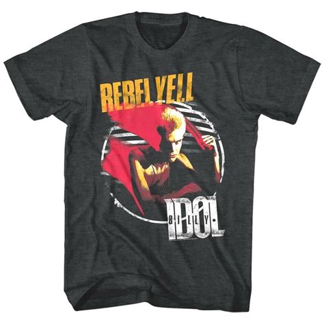 Billy Idol Rebel Yell T-Shirt - Mens Graphic Rock T Shirts | Societees