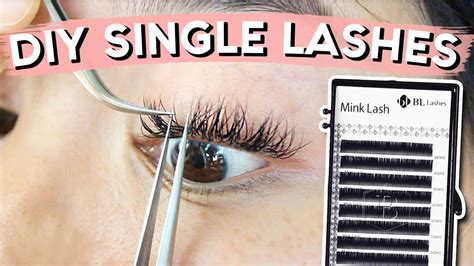 DIY Lash Extensions | SINGLE LASHES!! - YouTube