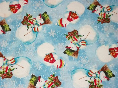 Snowman Fabric Christmas Fabric By The Yard Holiday Fabric | Etsy | Christmas fabric, Holiday ...