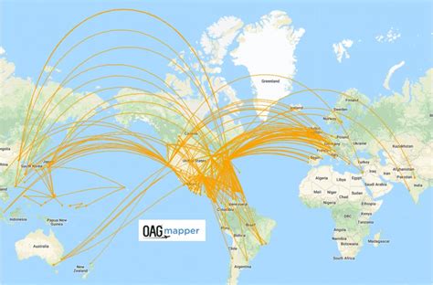 United Airlines International Route Map