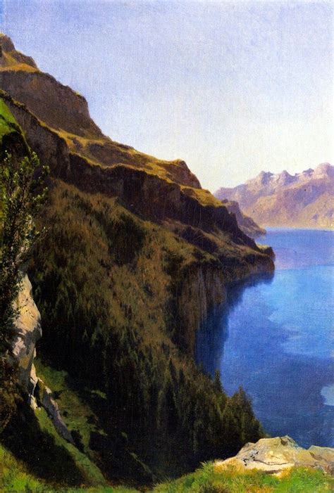 Cliffs of Seelisberg, Lake Lucern Alexandre Calame - circa 1861