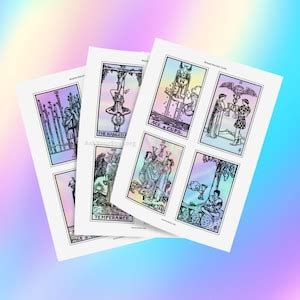 PRINTABLE Rider-waite Tarot Cards holographic Background - Etsy